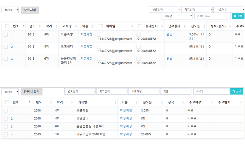 수료처리